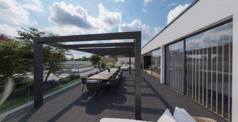 Visualisierungsbeispiel Dachterrasse WGH 10