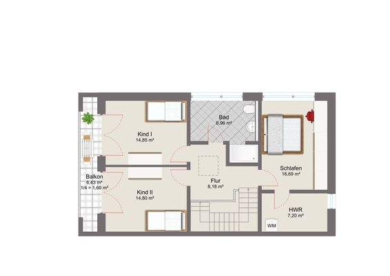 1. Obergeschoss_Haus 2