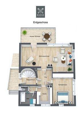 3D-Grundriss-Erdgeschoss