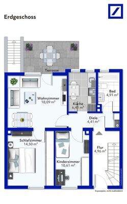 GR Erdgeschoss - möbliert