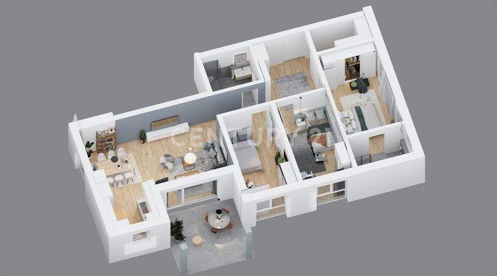 3D Grundriss (visualisiert)