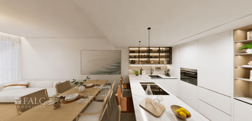 Küche und Essbereich