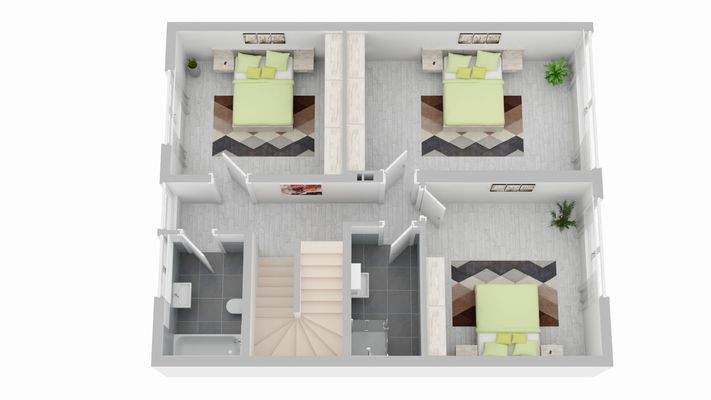 Obergeschoss (nicht maßstabgetreu)