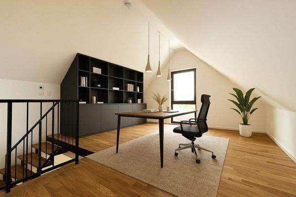 Büro DG, Einrichtungsvorschlag, KI-generiert