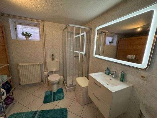 Duschbad mit Sauna im UG
