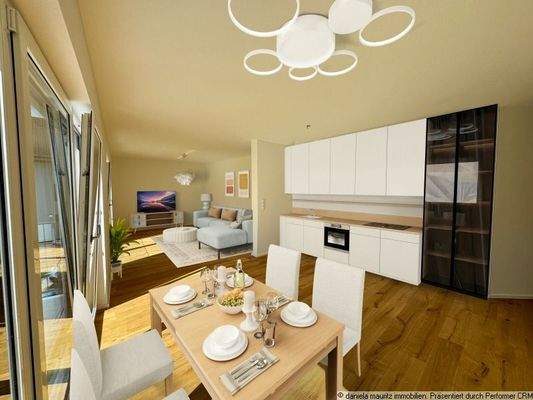 Digital erstelltes Wohnbeispiel