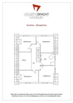 Grundriss Dachgeschoss nicht maßstabsgetreu