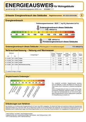 Energieausweis Vorderhaus