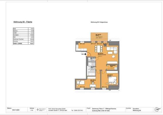 Grundriss Haus 1 WE08