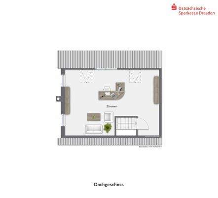 Dachgeschoss möbliert