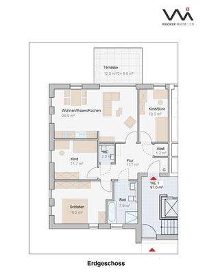 Grundriss Haus 2 Wohnung 1