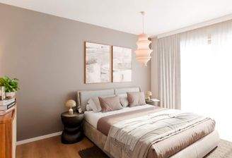 Schlafzimmer mit sanfter Ruhe für erholsame Nächte