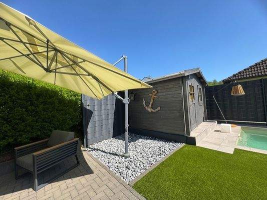 Gartenhaus mit Pooltechnik