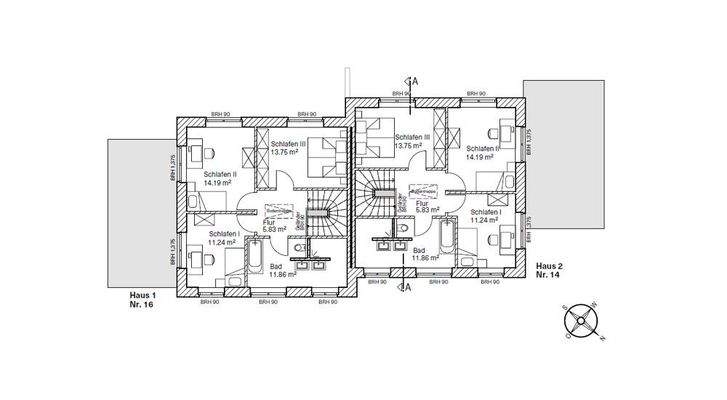 Grundriss Obergeschoß