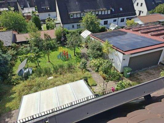 Sicht in den Garten aus OG