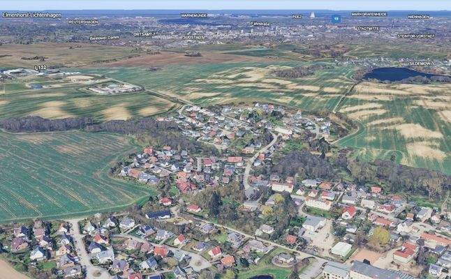 Ansicht Lage zur Hansestadt Rostock