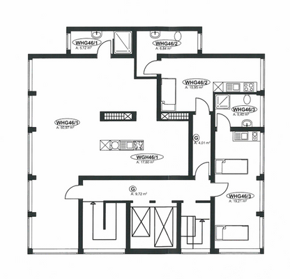 Grundriss 12. Etage