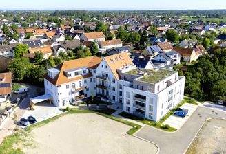 Luftaufnahme vom Neubau