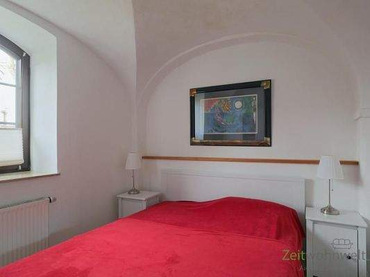 Blick ins Schlafzimmer