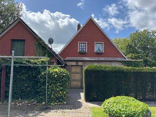 Blick auf die überdachte Terrasse