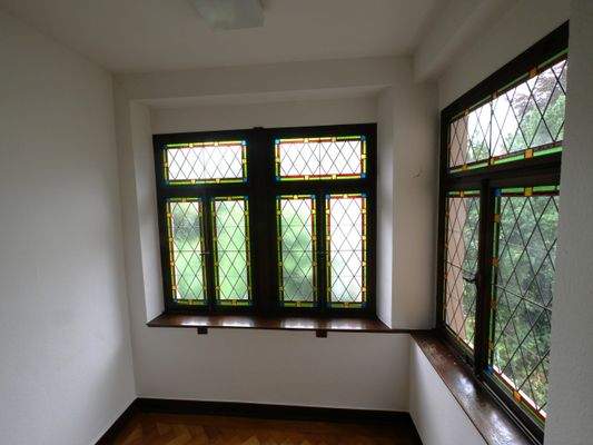 Detail Treppenhausverglasung. 