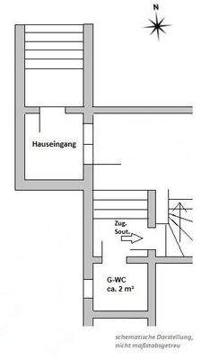 Treppenhaus - WC-Raum