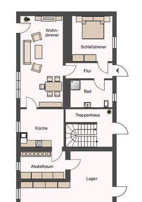 großzügiger Grundriss Wohnung WE 5 EG hi