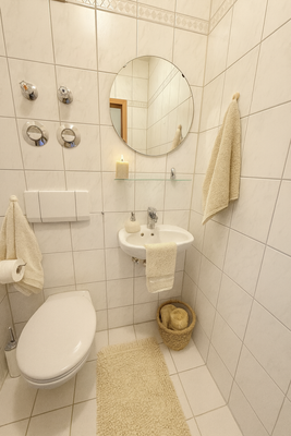 Einrichtungsbeispiel Gäste WC KI generiert 