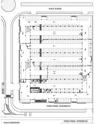 Planimetria parcheggio coperto