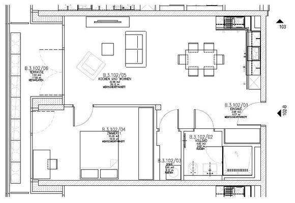 Grundriss Wohnung 102