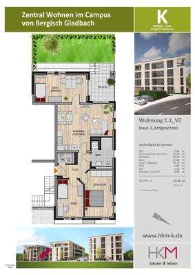 Grundriss mit Flächenangaben