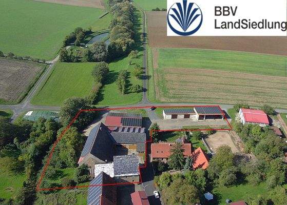 Luftbildskizze der Hofstelle