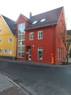 Außenansicht mit Blick auf das Treppenhaus