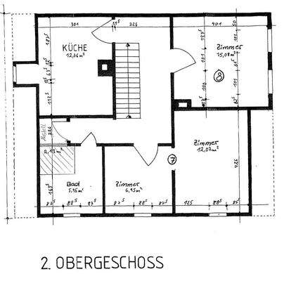 Grundriss Heinrichstraße 9 2. OG