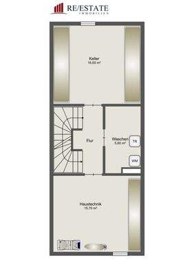 Kellerbereich mit Hobby-/Waschraum
