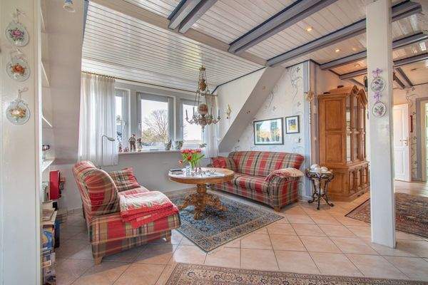 Wohnzimmer im Dachgeschoss