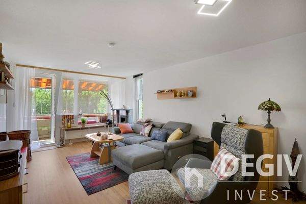 Wohnzimmer, Blick zu