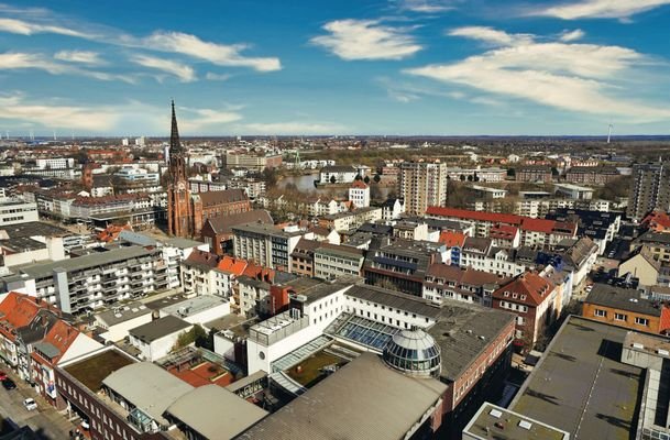 Ausblick aus der Wohnung auf die Stadt