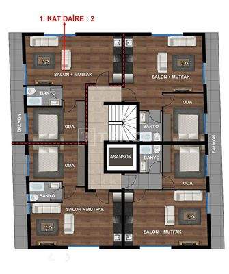 Underfloor Heating Apartments in Muratpaşa Memurevleri Neighborhood