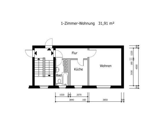 Grundriss der Wohnung
