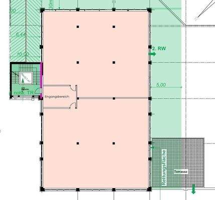 Grundriss-Ausschnitt Hansehof Eingangsbereich