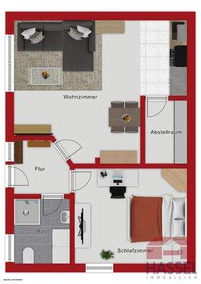 Bungalow rechts, Wohnung 2