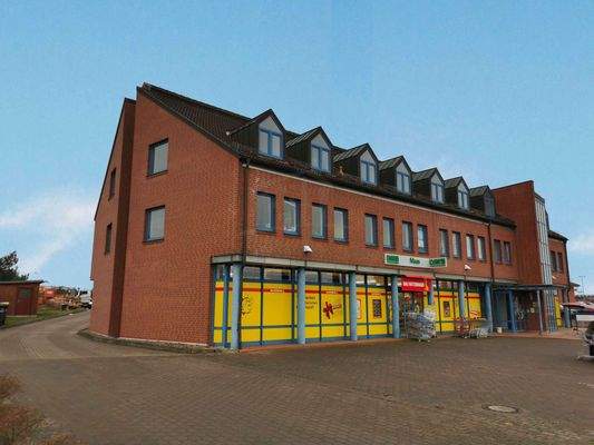 Ansicht Seite Bürogebäude