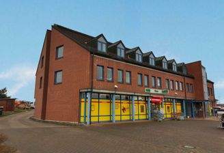 Ansicht Seite Bürogebäude