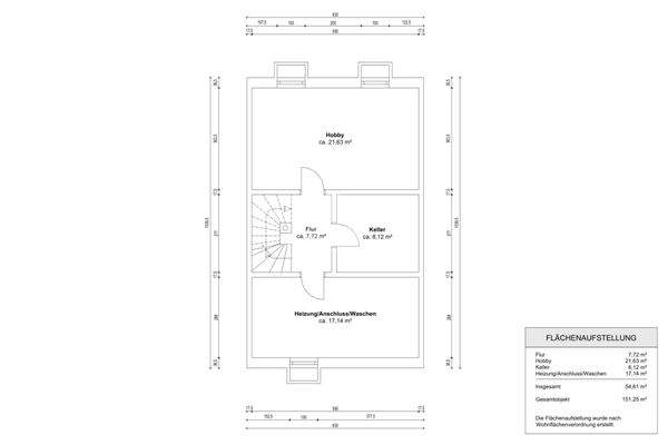 Grundriss Untergeschoss