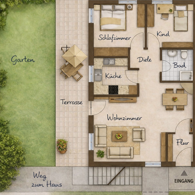 Aufteilungsplan / Grundriss 