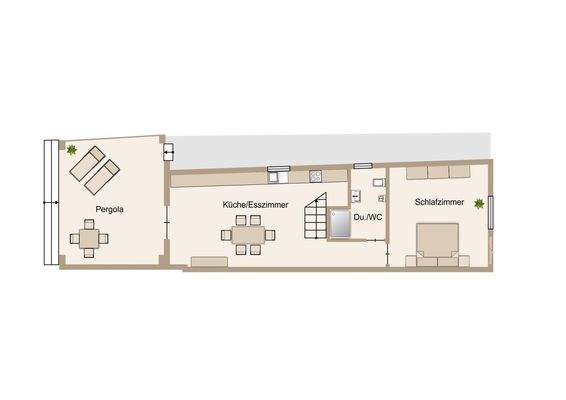 Kuscheliges Obergeschoss - geschützte Privatsphäre