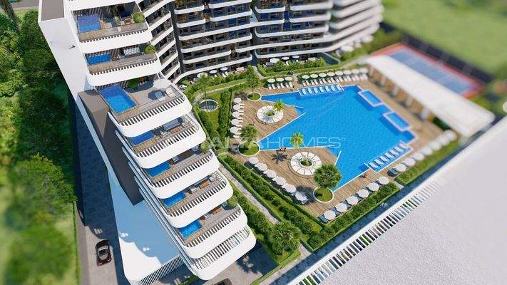 Real Estate in a Project with Pools in Altıntaş Antalya