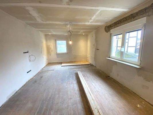 Obergeschoss: geplantes Wohnzimmer