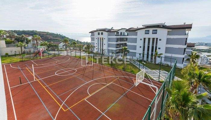 Furnished Flat with Sea and City Views in Kargıcak